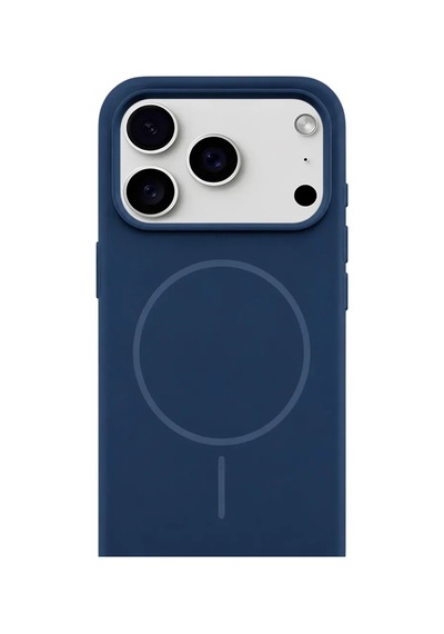 iPhone Uyumlu 17 Pro 6.3" Aura Akıllı Magsafe Animasyonlu Silikon Kılıf Lacivert
