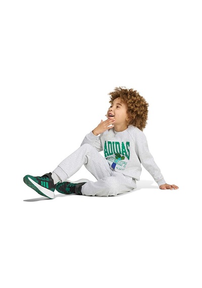 Adidas Lk Mınecraft Jog Set Çocuk Günlük Eşofman Takımı Ks9036 Gri