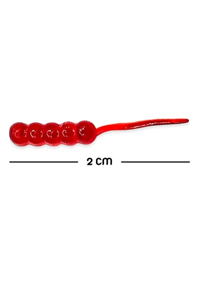 Silikon Kurt Balık Yemi - Kokulu - Maggot - Kırmızı - Power Bait 9953