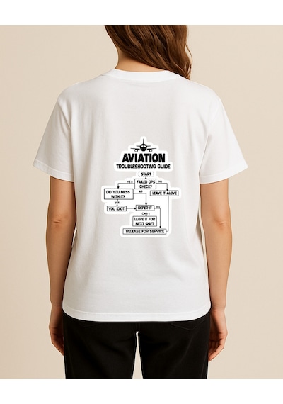 Pilot İs Progress Baskılı Tasarımlı T-shirt Beyaz