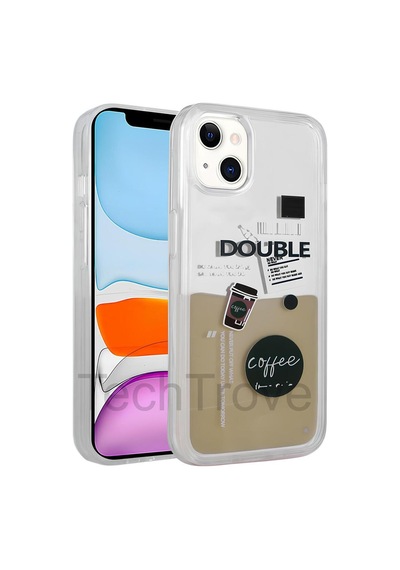 Apple Uyumlu iPhone 14 Plus Kılıf Desenli Tasarım Sıvılı Coffee Tasarım Kapak