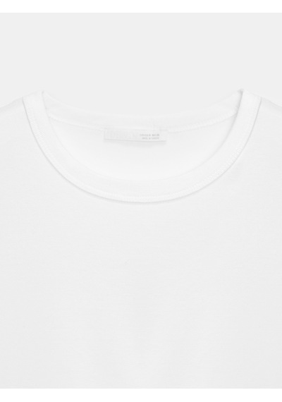 Dilvin 32779 Bisiklet Yaka T-shirt-beyaz