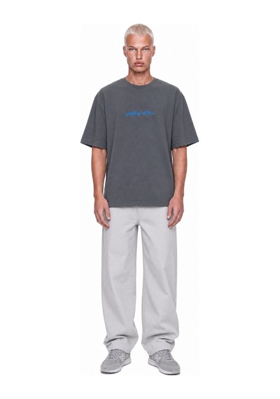 Respire Erkek Goats Baskılı Oversize T-shirt Füme
