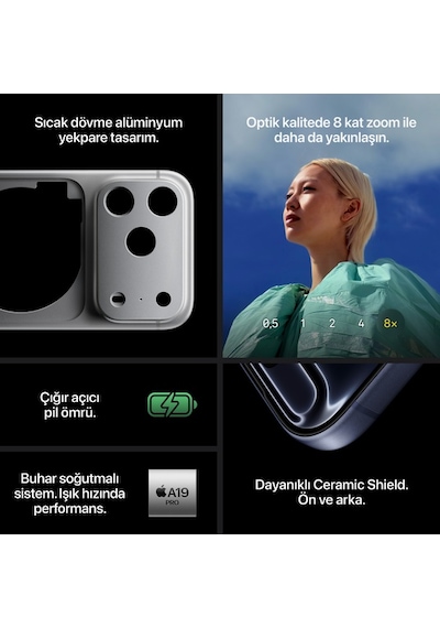 Apple iPhone 17 Pro Max 256 GB (Apple Türkiye Garantili)