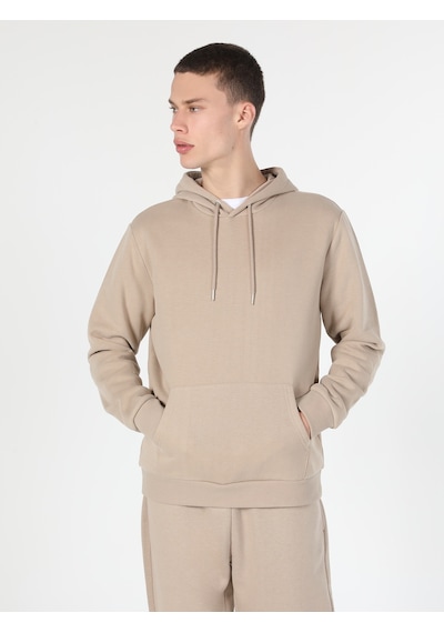 Colin's Colins Regular Fit Kapüşonlu Bej Erkek Sweatshirt Cl1059712 Bej Colin's Colins Regular Fit Kapüşonlu Bej Erkek Sweatshirt Cl1059712 Bej