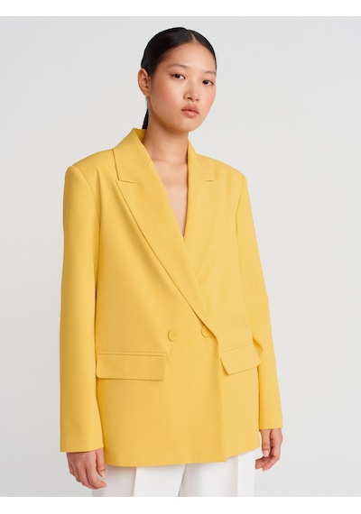 Dilvin 60767 Blazer Ceket-sarı Sari