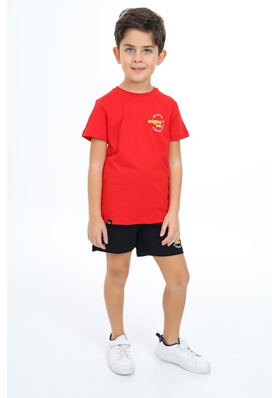 Toontoy Kids Toontoy Erkek Çocuk Baskılı Şortlu Takım Kırmızı