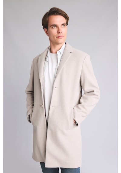 Defacto Regular Fit Çentik Yaka Düğmeli Kaşe Parka H2722ax26augr207 Gri-gr207