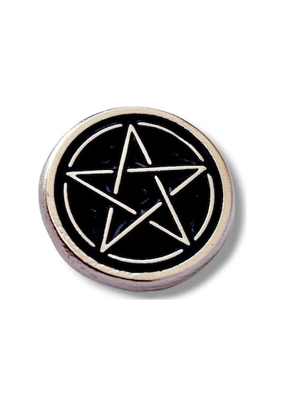 Yörük Tasarım Pentagram Yıldız Yaka Rozeti Gümüş