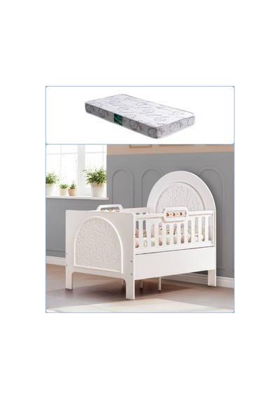 Mdf Beşik, Garden Büyüyen Beşik 90x130 - 1 Adet 90x130 Comfort Yatak Beyaz