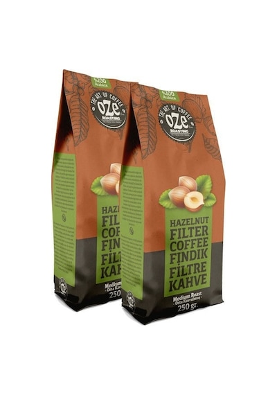 Oze Fındık Aromalı Filtre Kahve 2'li 250G Çekirdek