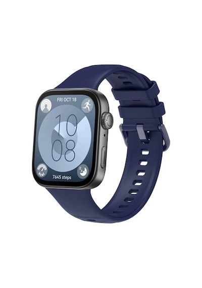 Bezos Huawei Watch Fit 3 Klasik Kordon - Lacivert Rengaren