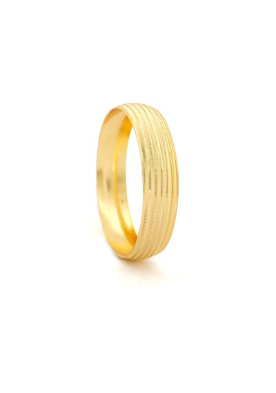 Ferizz Altın Kaplama Dik Çizgili 1.5 Cm Bilezik Blz-3076 001