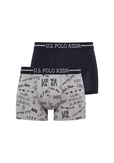 U.s. Polo Assn. Erkek Lacivert - Gri Melanj 2 Li Boxer Lacivert