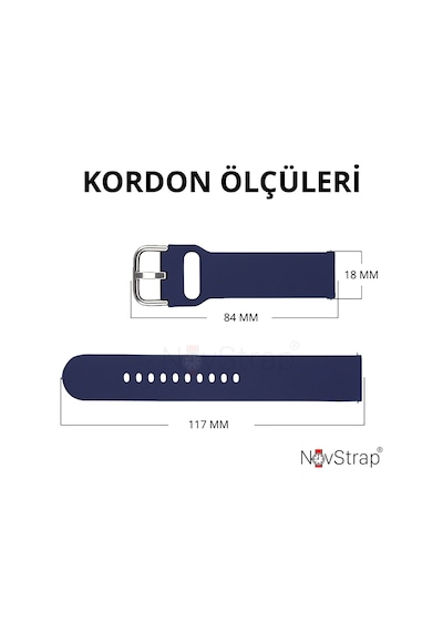 Novstrap Huawei Watch Gt4 41mm İle Uyumlu Kordon 18mm Pimli Yumuşak Jel Silikon Kordon Kayış