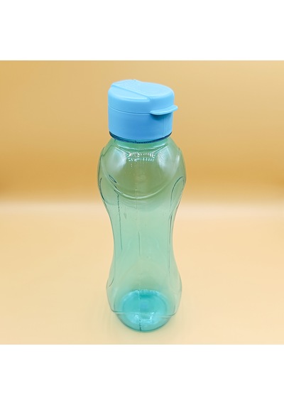 750 Ml Su Matarası Kapaklı Şeffaf Plastik Spor Ve Okul Matarası Mavi