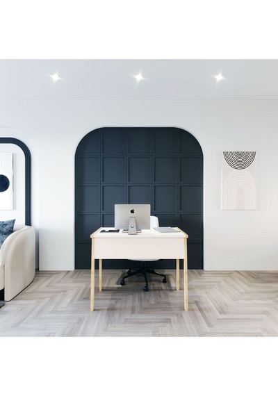 Zenith Çalışma Masası 90cm Beyaz Meşe