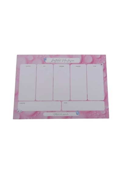 Sahife Çek Kopart 52 Yaprak Haftalık Planlayıcı 17x24cm 90 Gr Kağıt