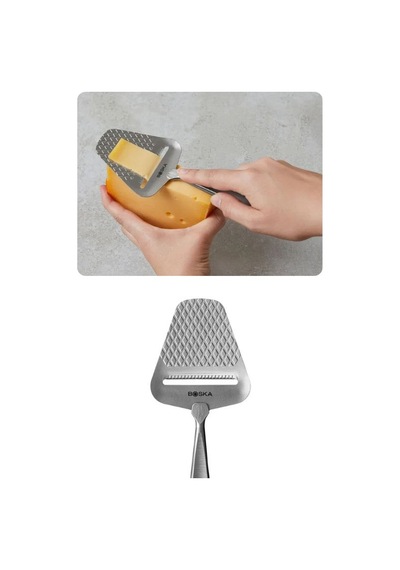Boska Cheese Slicer Monaco+ Paslanmaz Çelik Peynir Dilimleyici Yapışmaz Kaplama Gümüş