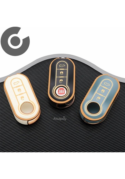 Fiat 500 Doblo Fiorino Punto Ducato Bravo Panda Tpu Anahtar Kılıfı Mavi Gold