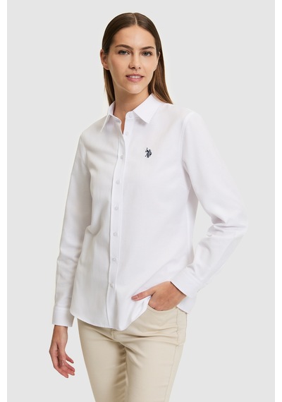 U.s. Polo Assn. Kadın Beyaz Gömlek Basic 50324791-vr013