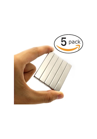 5 Adet 40Mm X 10Mm X 5Mm Köşeli Güçlü Neodyum Mıknatıs