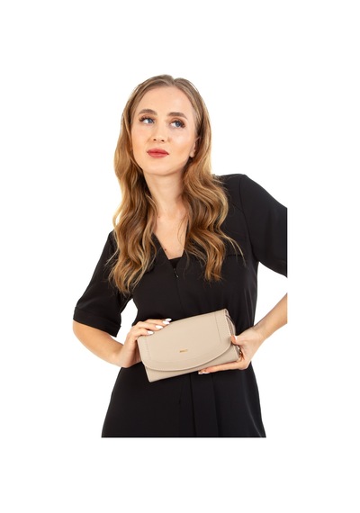 Newish Polo Kadın Suni Deri Kartlık Ve Cüzdan New296 Krem