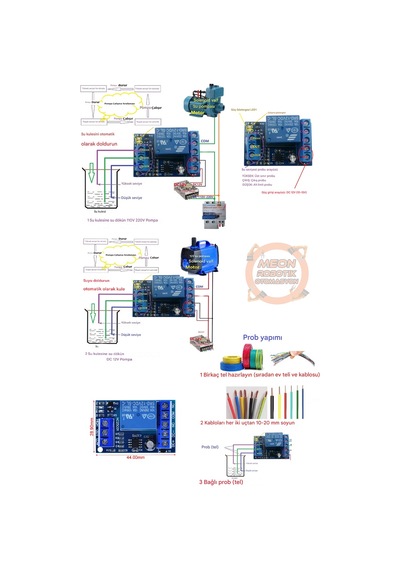 Dc 12v Otomatik Sıvı Seviyesi Kontrol Kartı