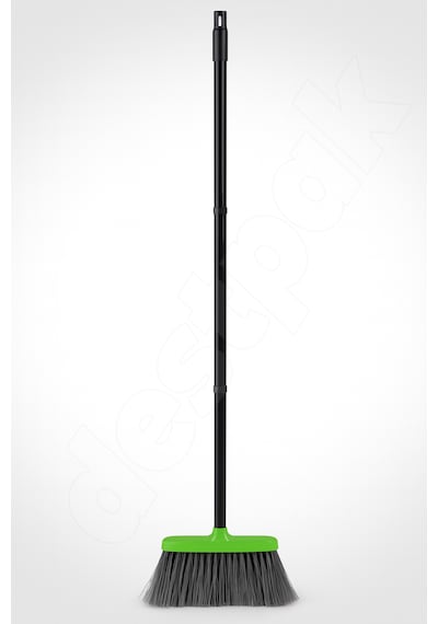 Saplı Ev Süpürgesi - Ekstra Kaliteli - 120cm Sap - Demonte Sap - Uzun Fırça Kılı - Dış Mekan Süpürge