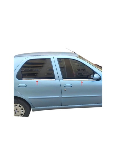 Ebal Otomotiv Fiat Palio Krom Cam Çıtası 4 prç. 1998 Üzeri P. Çelik