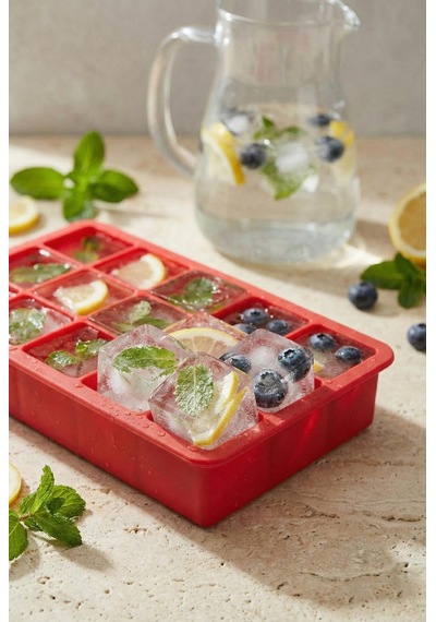 15 Hazneli Silikon Buz Kalıbı & Çok Amaçlı Buzluk Ve Dondurucu Organizeri 12x19 Cm Karışık