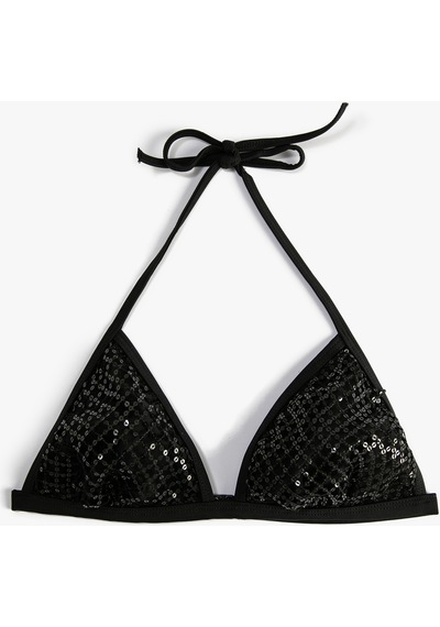 Koton Üçgen Bikini Üstü Pul Payetli Siyah 3sak10167bm 3SAK10167BM999 Siyah