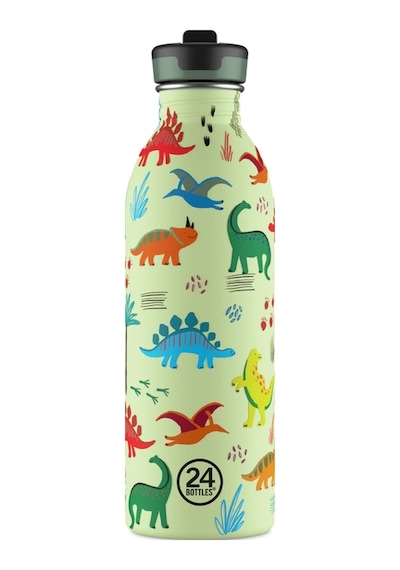 Kids Bottle Jurassic Friends Pipetli Paslanmaz Çelik Çocuk Su Matarası 500 Ml Renkli