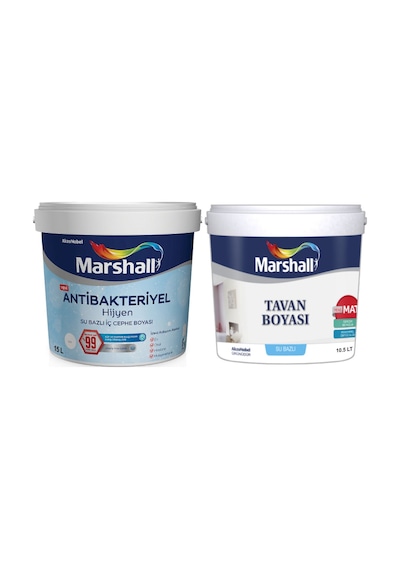Marshall Antibakteriyel Hijyen Iç Cephe Boyası 15Lt=20Kg+Marshall (278612850)
