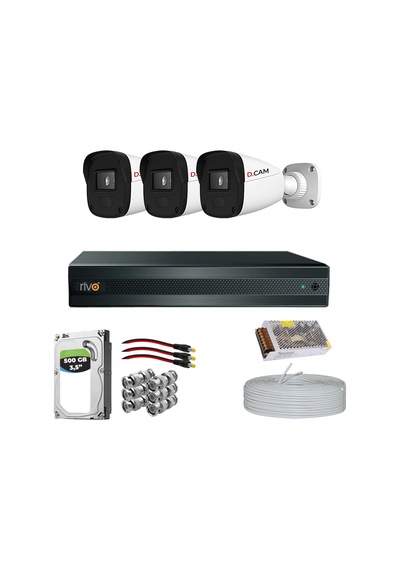 Rivo Dcam 6 Kameralı 40 Metre Gece Görüşlü Set 1tb 7/24 Hdd