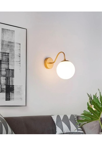 Rsylight Retro Metal Glop Camlı Eskitme Kaplama Rustik Moden Dekoratif Duvar Aplik Eskitme