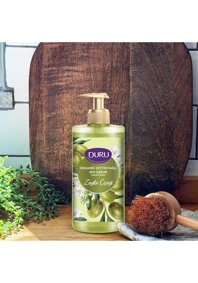 Duru Organik Zeytinyağlı Zeytin Çiçeği Sıvı Sabun 2 x 1500 ML + 500 ML