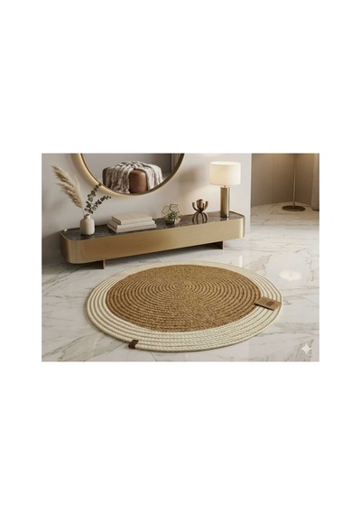 Dekoratif Hasır Kilim İki Renk Kahverengi