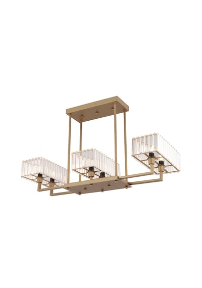 Brambles 6'lı Eskitme Kristalli Taşlı Modern Tasarım Kristal Salon Avize