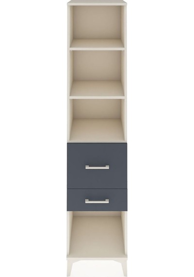 Hyperion Dolap 3 Raflı 2 Çekmeceli 44x44x195 Aytaşı-antrasit Aytaşı