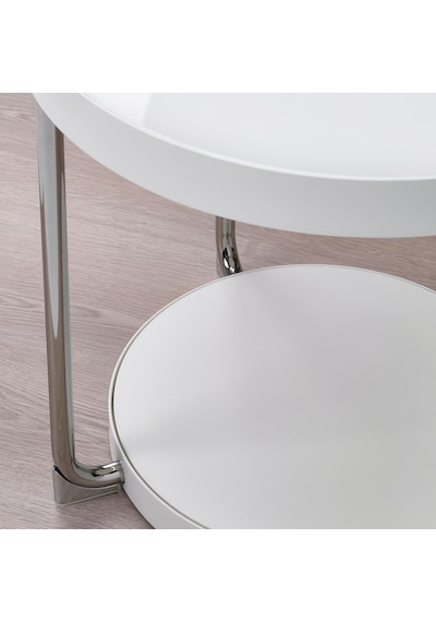 Ikea Frotorp Kenar Sehpası Beyaz-krom Kaplama