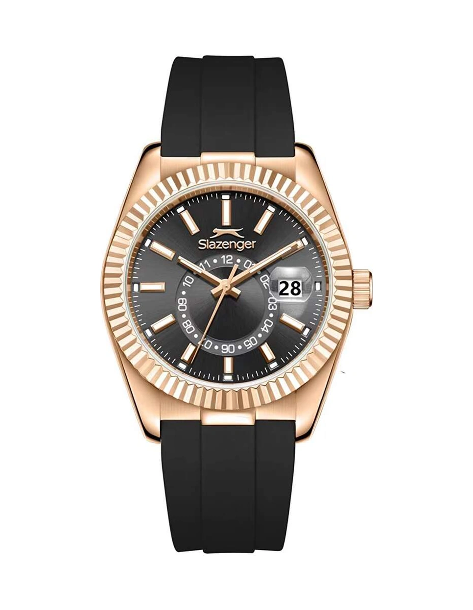 Slazenger Sl.09.2514.1.05 Quartz Silikon Siyah 40 Mm Erkek Kol Saati Rose Gold