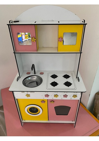 106X60 Yeni Model Ahşap Oyun Mutfak