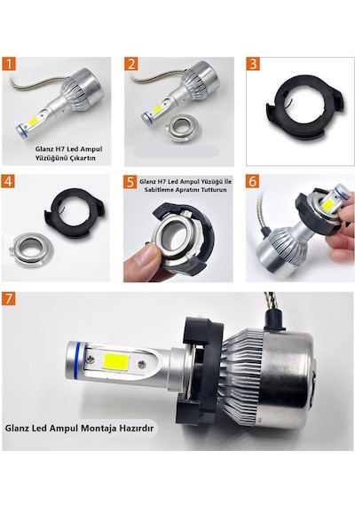 Glanz Renault Megane 4 H7 Led Xenon Ampul Sabitleme Aparatı