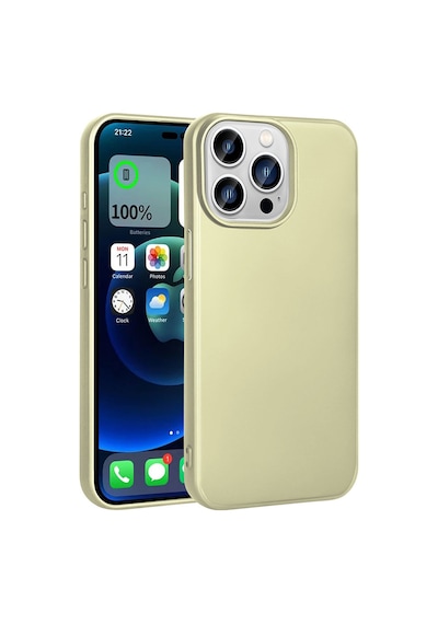 Zore İphone 15 Pro Max Uyumlu Ogaa Premier Silikon Kılıf-gold