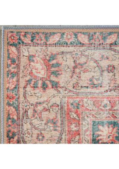 Cool Halı Private Xw Kırmızı Vintage Halı Yıkanabilir Eskitme Klasik Desenli Göbekli Salon Halısı