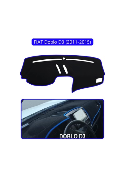 Fıat Doblo D3 2010-13 Modellerine Uyguntorpido Koruma Halısı Mavi Kenar