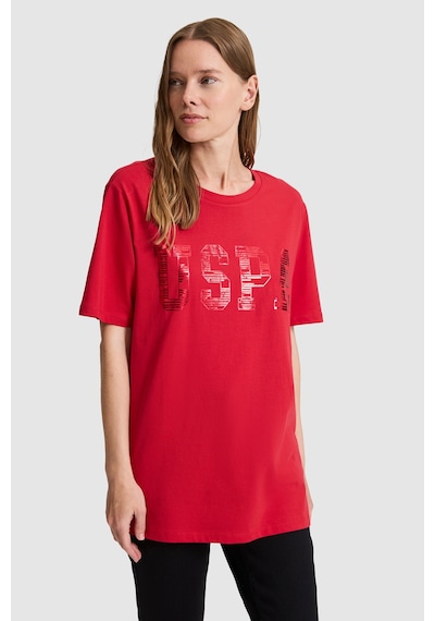 U.s. Polo Assn. Kadın Kırmızı Tişört Basic 50321690-vr171 Basıc Kırmızı