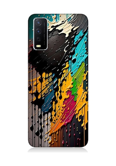 Vivo Y20s Uyumlu Silikon Kılıf Tuvaldeki Pastel Boyalar