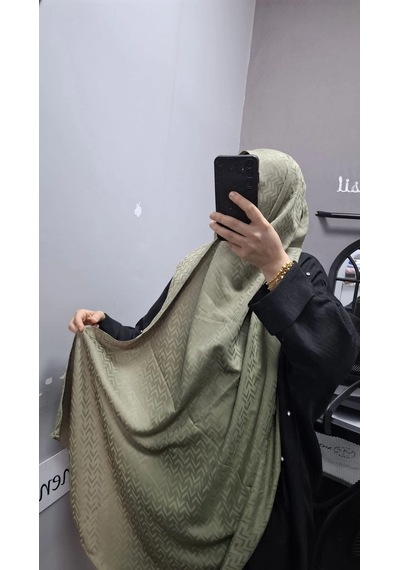 Aminenesil Modakaşmir Jakar Şal Çay Yeşili A.yeşil